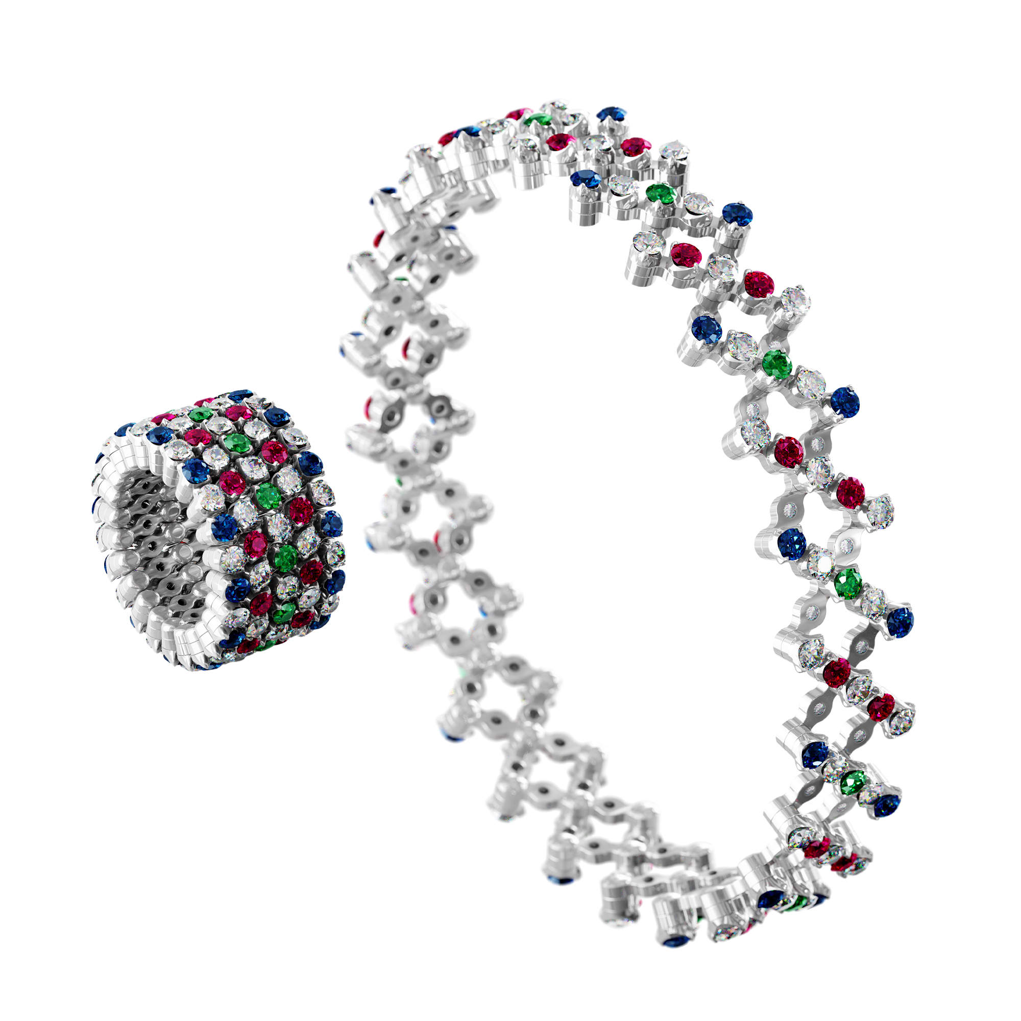 Serafino Consoli Brevetto Multi-Size Ring und Armband