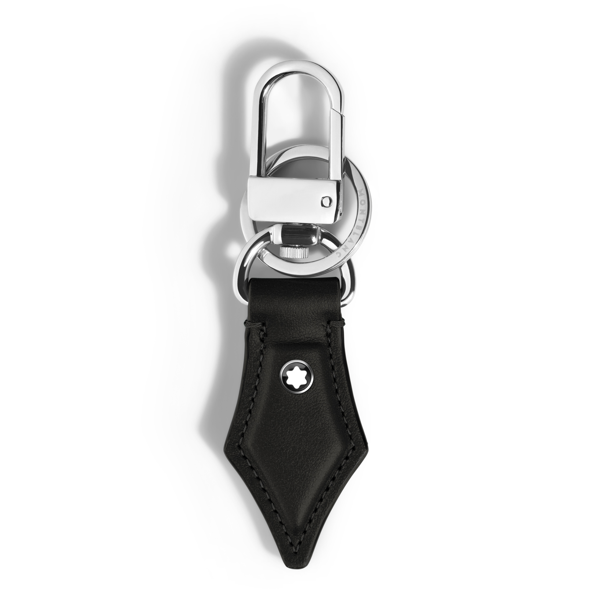 Montblanc Schlüsselanhänger mit Federdetail aus Meisterstück Leder