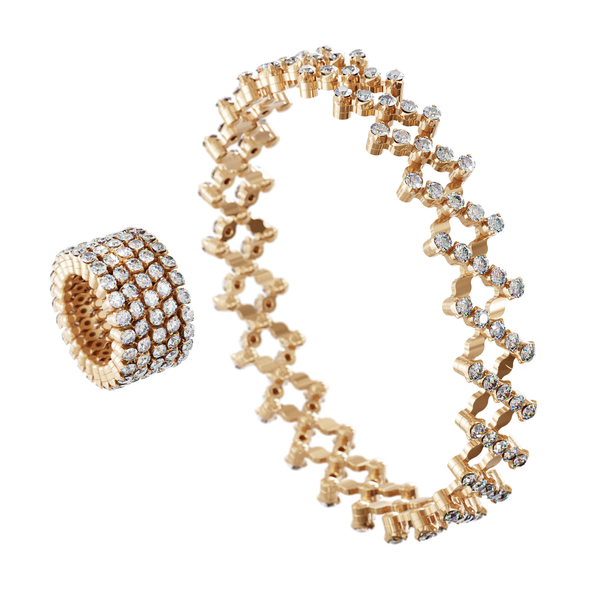 Serafino Consoli Brevetto Multi-Size Ring und Armband