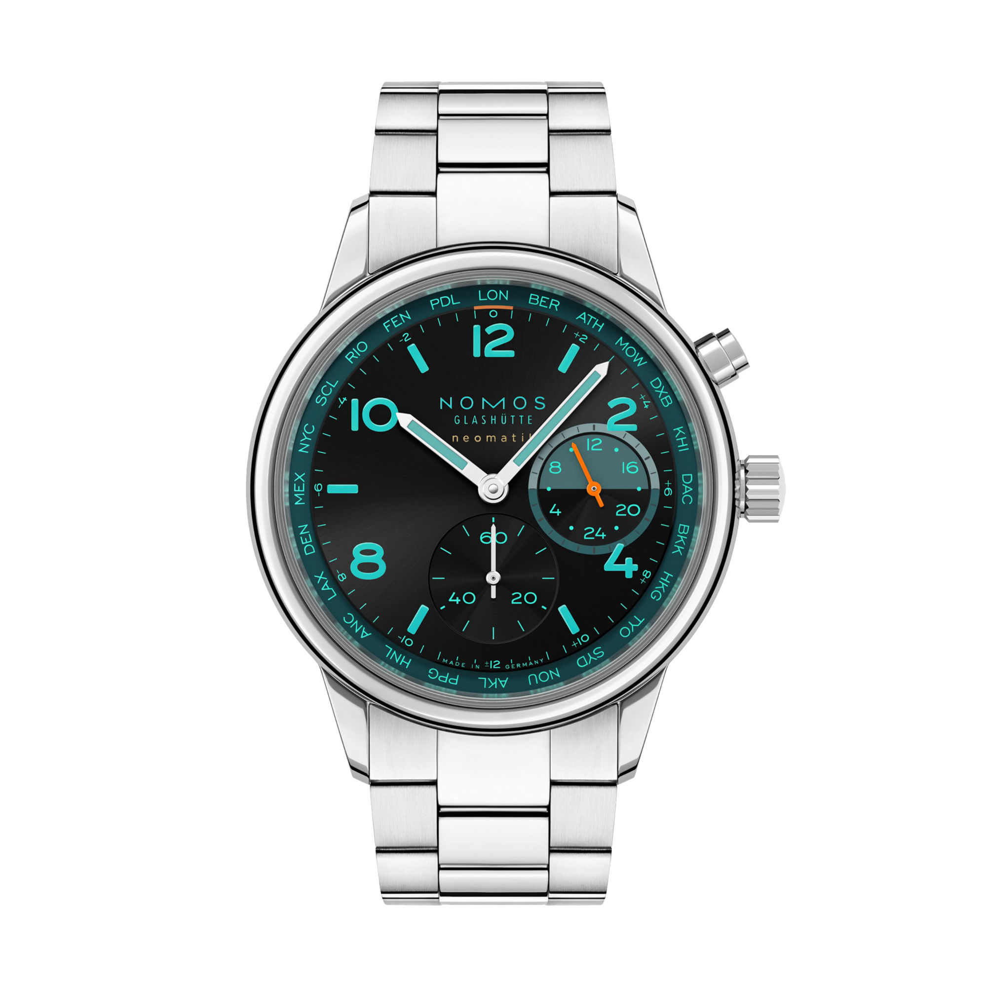 NOMOS Glashütte Club Sport Neomatik Weltzeit Trace