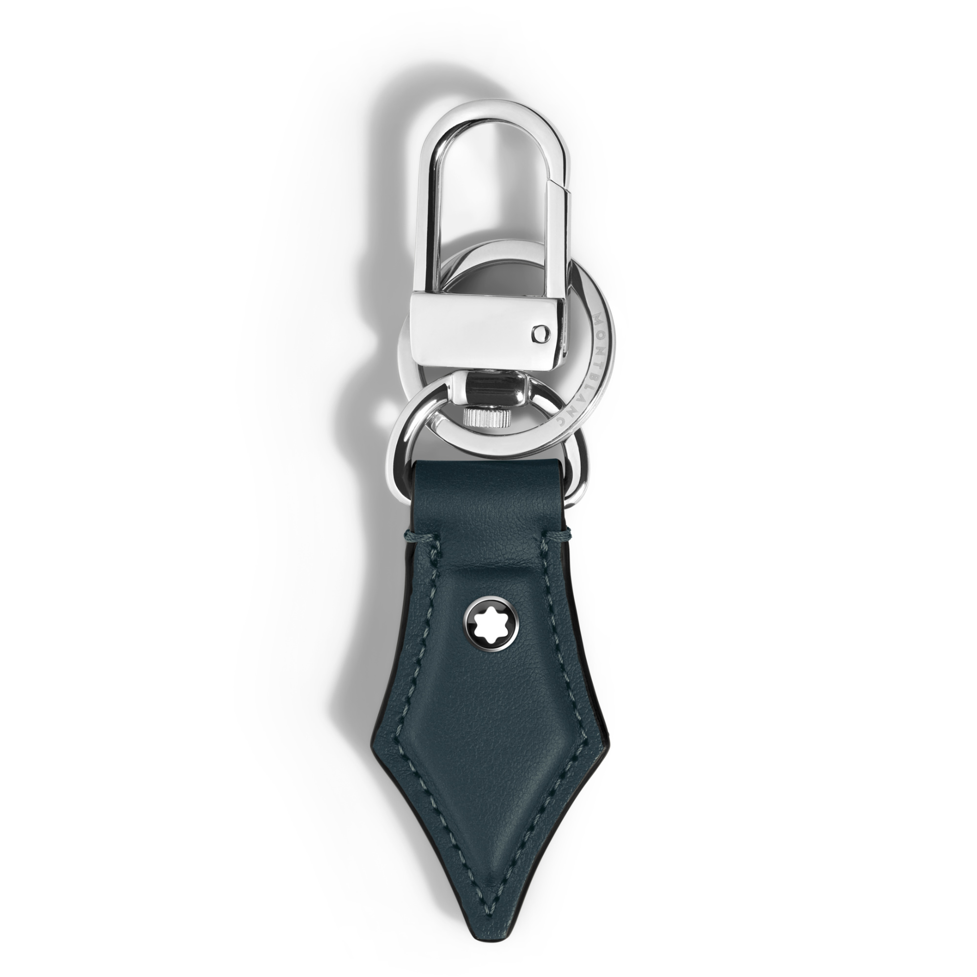 Montblanc Schlüsselanhänger mit Federdetail aus Meisterstück Leder